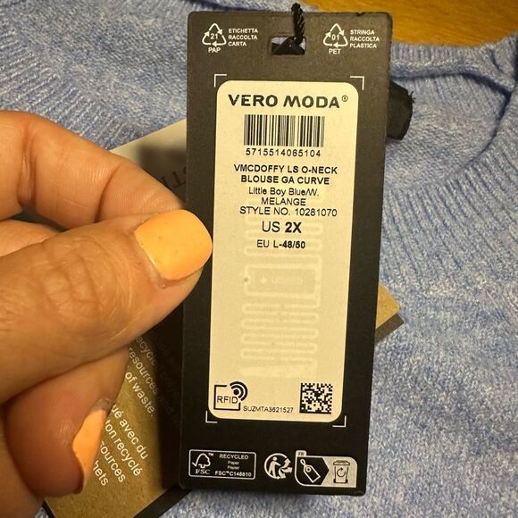 NWT Vero Moda sadilla crewneck sweater plus size 2x - Picture 6 of 9